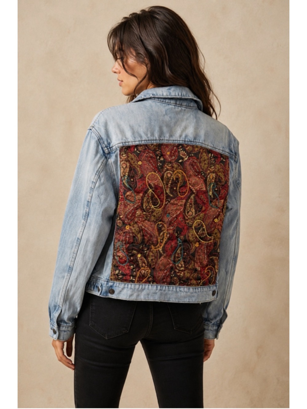 Free People Women’s XS Light Wash Denim Jean Jacket Button Front Distressed - Picture 1 of 6
